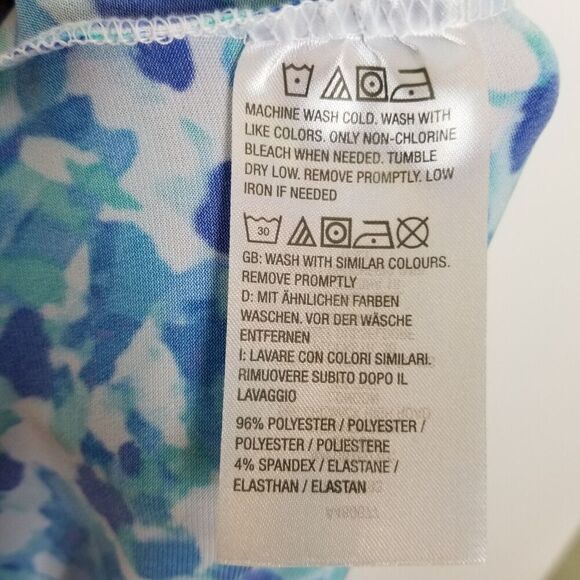 Susan Graver Women Plus Liquid Knit Sleeveless Midi Dress Sz 2X Blue Travel - Picture 8 of 8